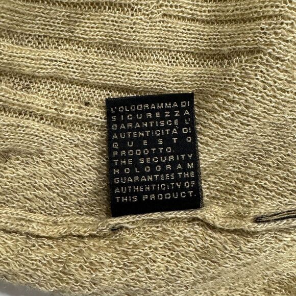 Just Cavalli Sweater XXL Light Yellow Brown Lace Up Sleeves Designer Italy Boho - Picture 13 of 16